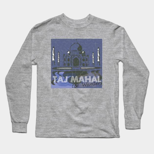 Taj Mahal  the wonder Long Sleeve T-Shirt by Artsecrets collection